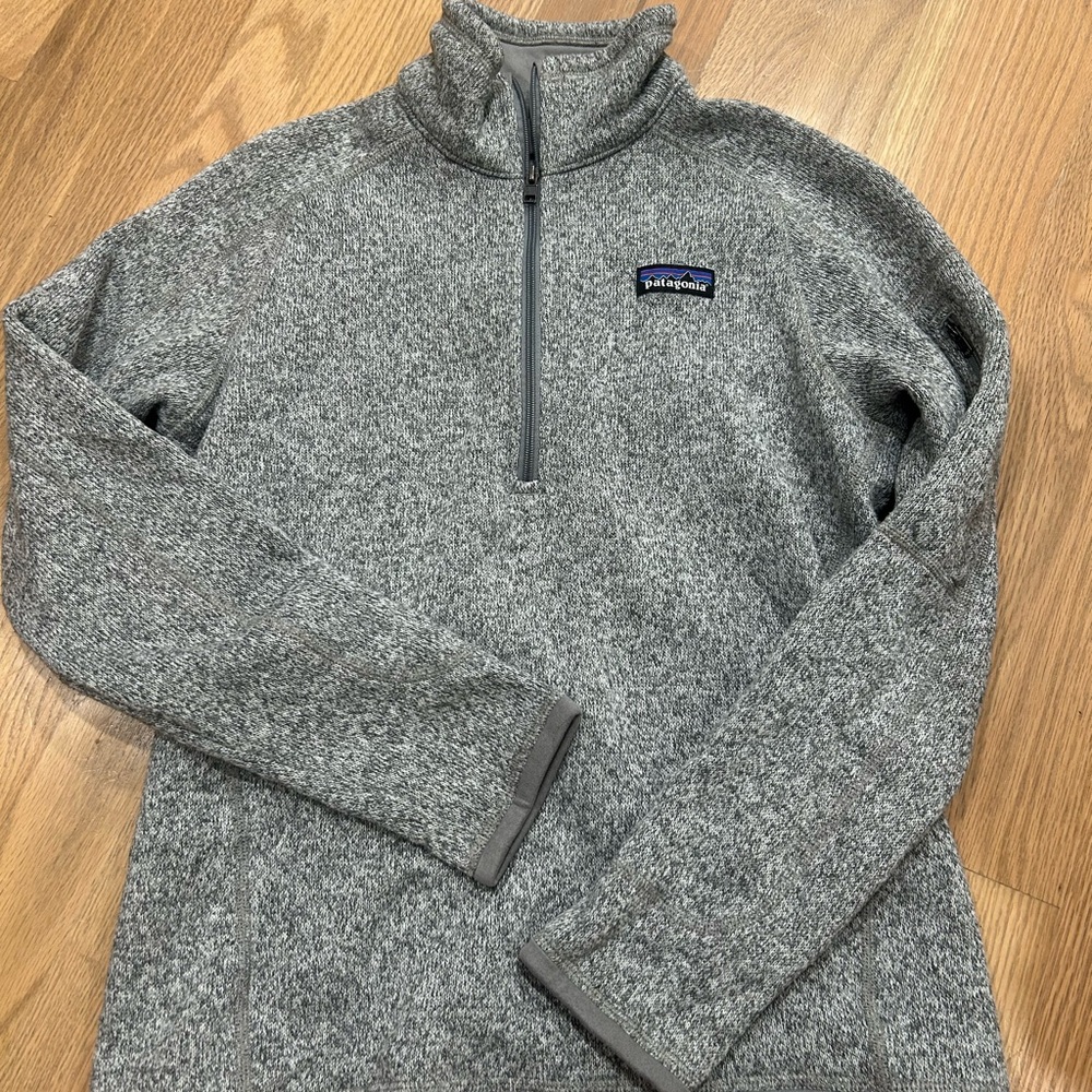 Patagonia Women’s Gray Quarter-Zip Fleece Pullover - Better Sweater - Size Small